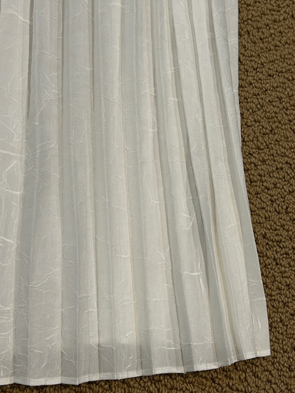 Vince Accordion Pleat Textured Culotte Pants size 6 Ivory Cream - Picture 12 of 16